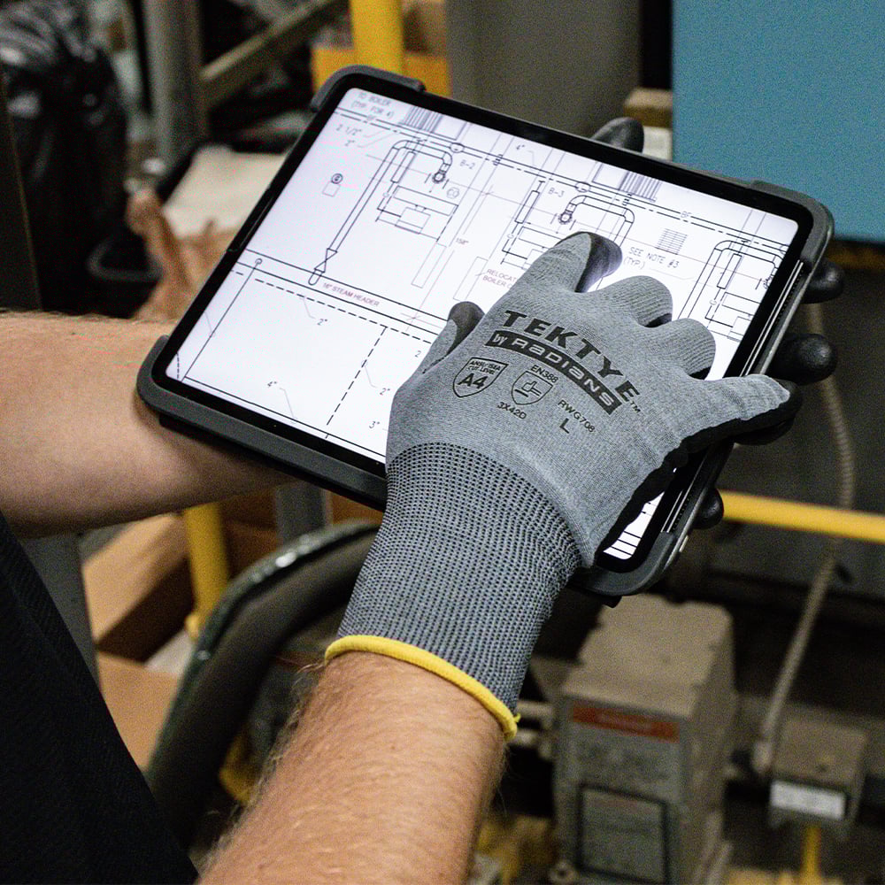 Radians RWG713 TEKTYE Work Gloves - Reinforced Thumb A4 Protection (Size Small)